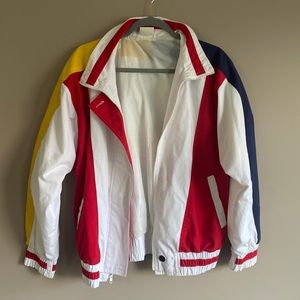 vintage rock creek red, yellow, blue, white jacket
